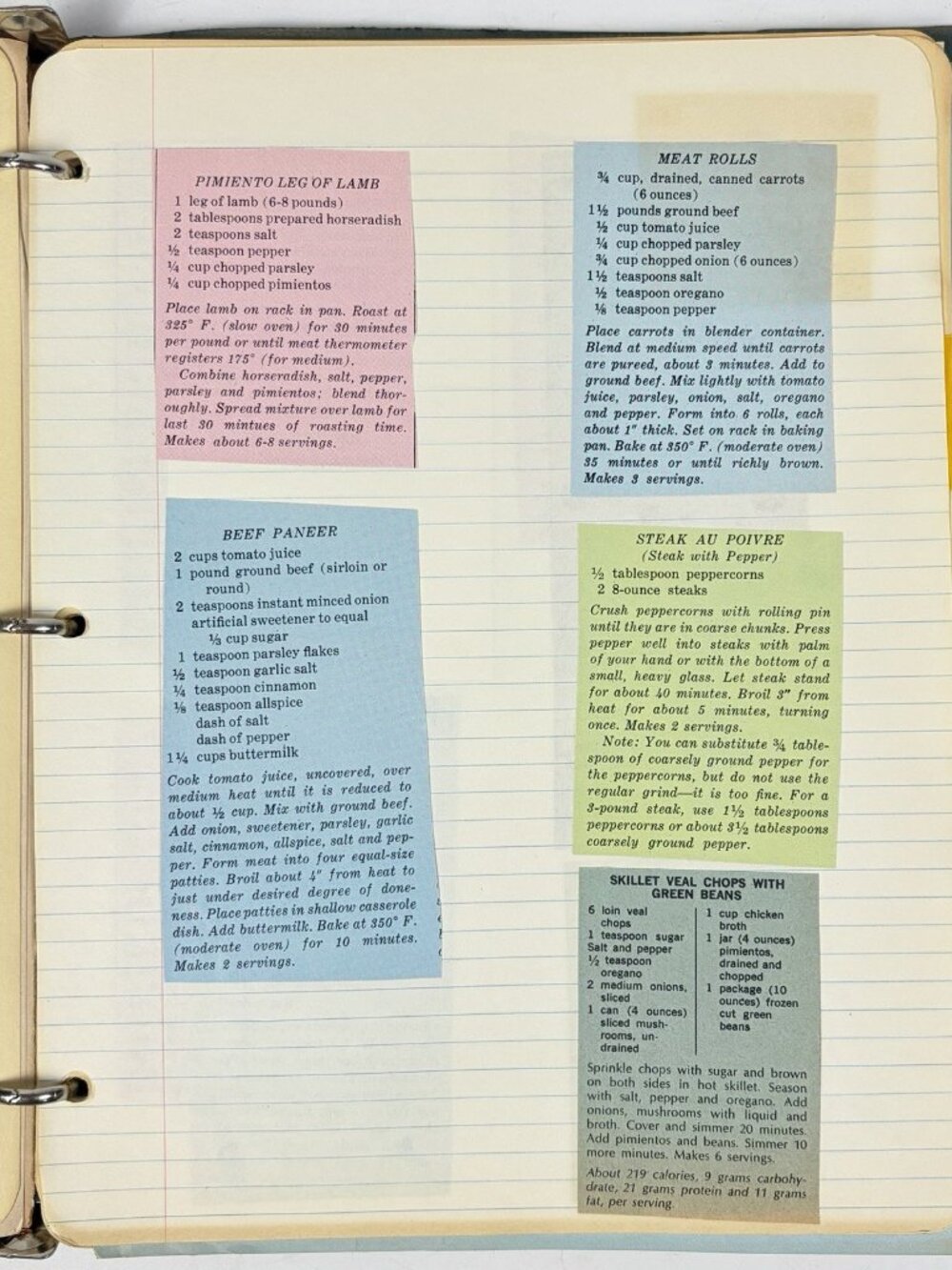 Vtg Recipe Scrapbook Clippings Hand Written Typed Womans Day Booklet 1960s - 80s - Picture 7 of 12